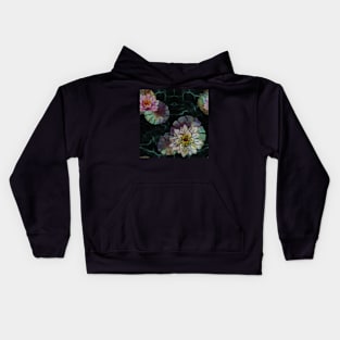 Lotus flowers black Kids Hoodie